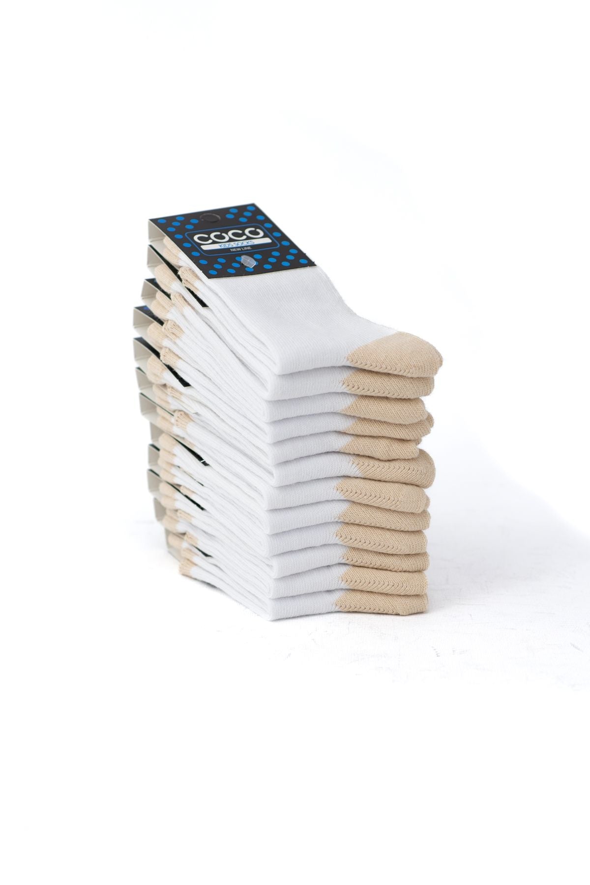 Erkek Çocuk Çift Renk 12 li Soket Çorap Pamuklu Örme Likralı Rahat Dikişsiz Burunlu